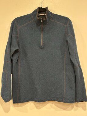 Men's BLUE Quarter-Zip Sweater By Kuhl. SZ. Medium